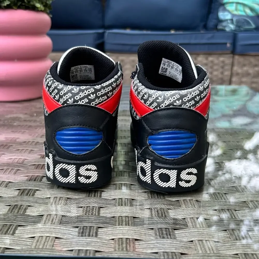 Adidas Retro Trefoil Style Kids High Top Sneakers Size 11K - Picture 4 of 9